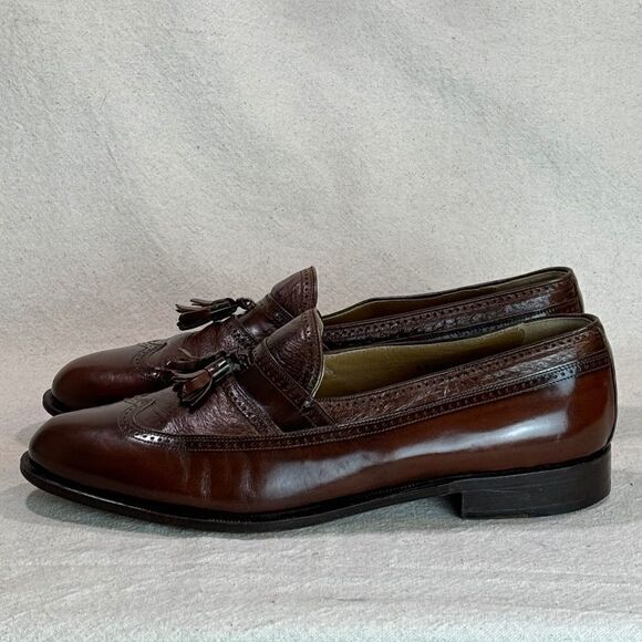 Domani By Johnston & Murphy Wing Tip Tassel Loafers Mens Size 11.5M - Picture 4 of 16